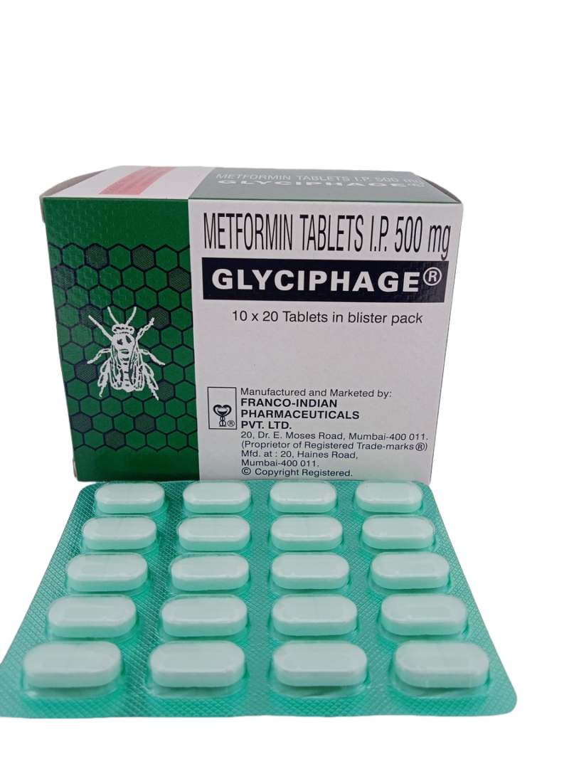 GLYCIPHAGE 500 MG - 20 TABLETS - Image 4