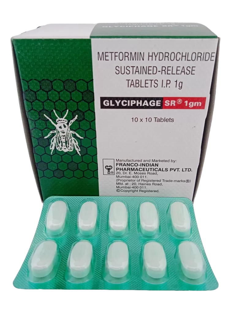 GLYCIPHAGE SR 1000 MG - 10 TABLETS - Image 4