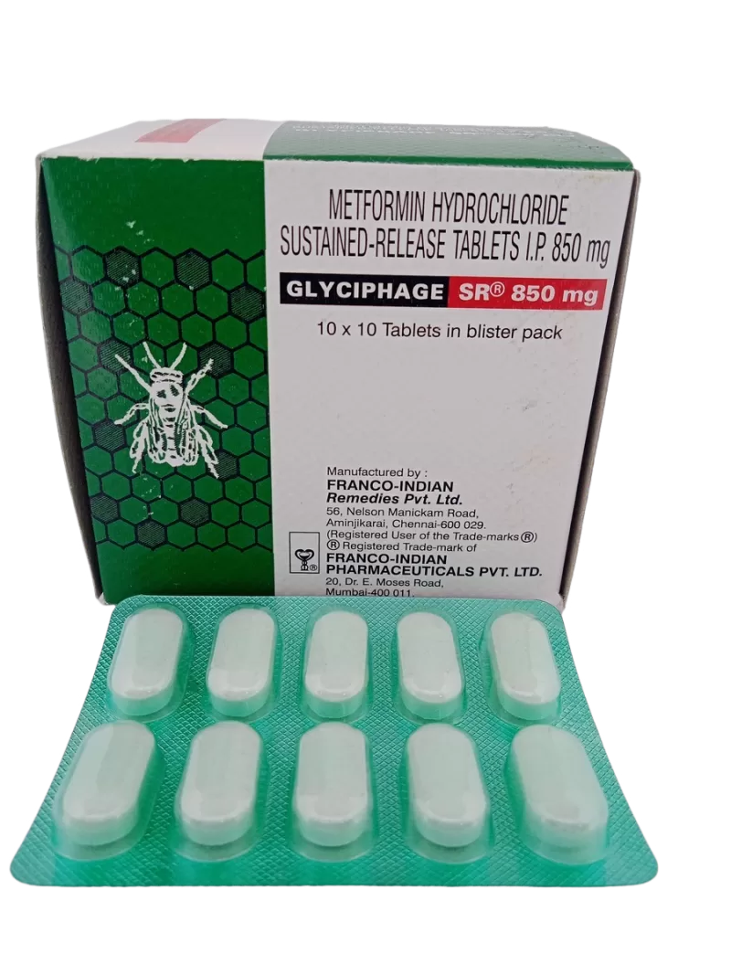 GLYCIPHAGE SR 850 MG - 10 TABLETS - Image 4