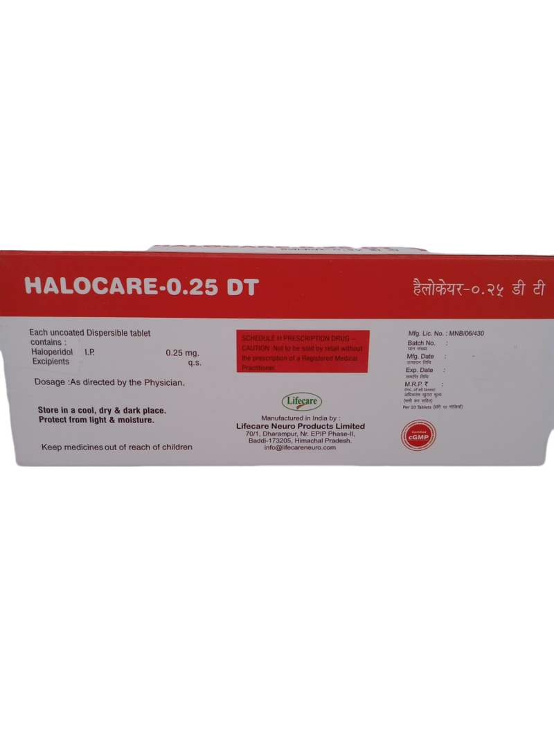 HALOCARE 0.25 DT - 10 TABLETS - Image 4