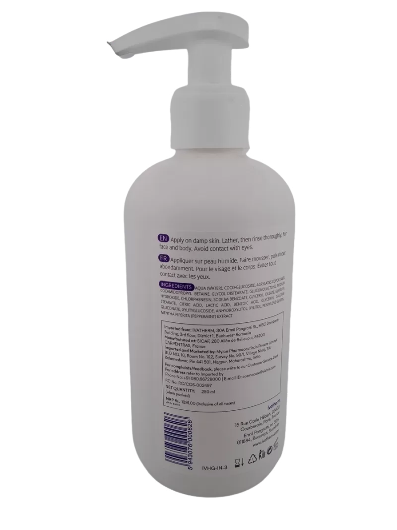 IVAHIDRA+ EMOLLIENT CLEANSING GEL - 1 BOTTLE OF 250ML - Image 4