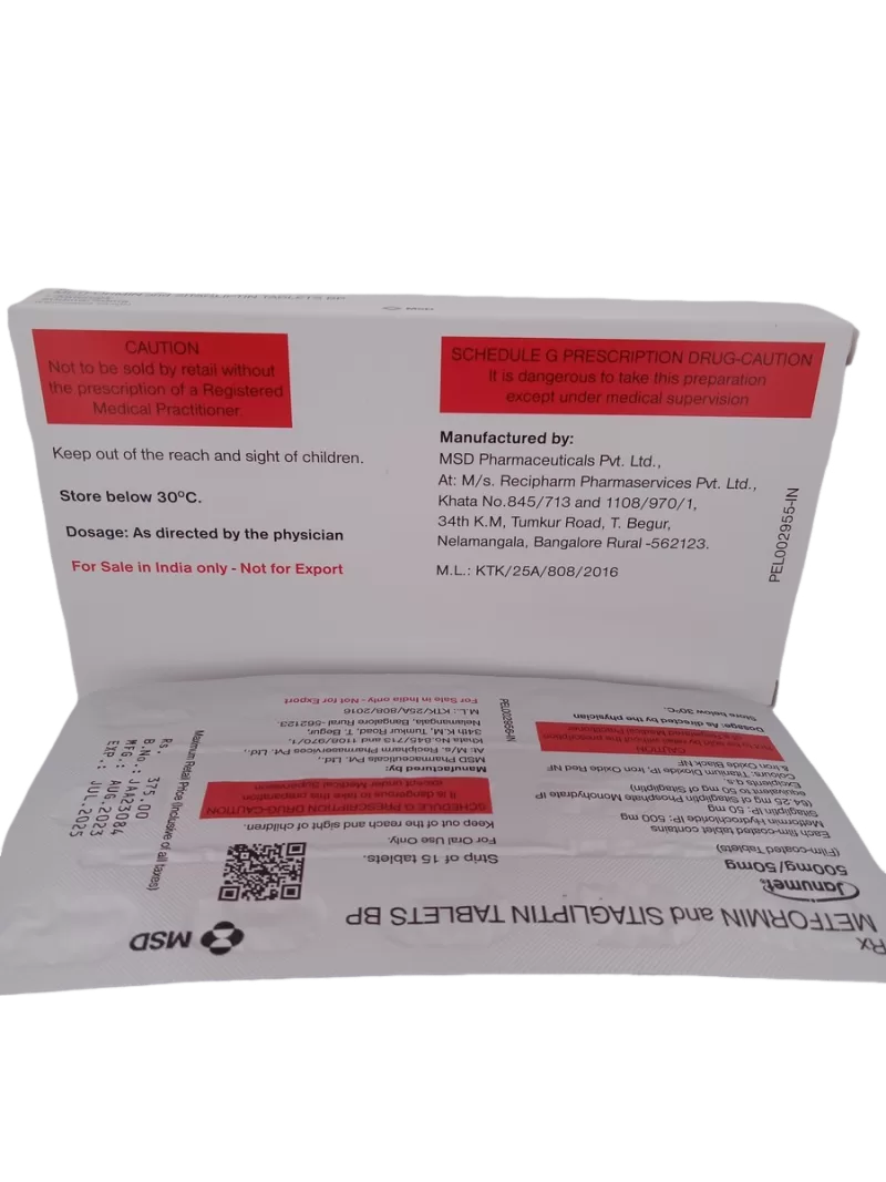 JANUMET 500MG/50MG - 15 TABLETS - Image 4