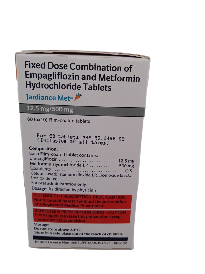 JARDIANCE MET 12.5MG/500MG - 10 TABLETS - Image 2