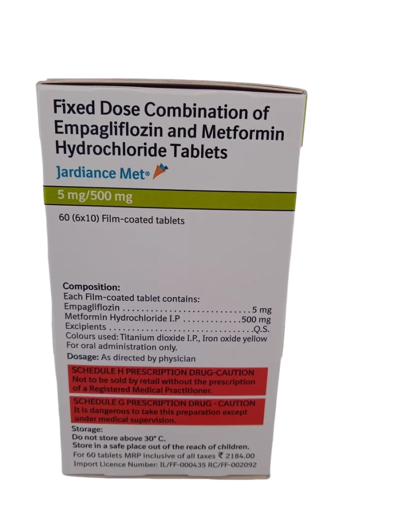 JARDIANCE MET 5MG/500MG - 10 TABLETS - Image 2