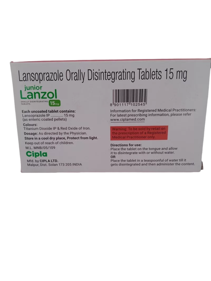 JUNIOR LANZOL 15 MG - 15 TABLETS - Image 4