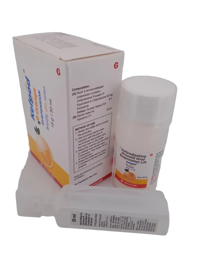KEFPOD (ORANGE SUSPENSION) 50 MG - 1 BOTTLE OF 15g/30ML - Image 4