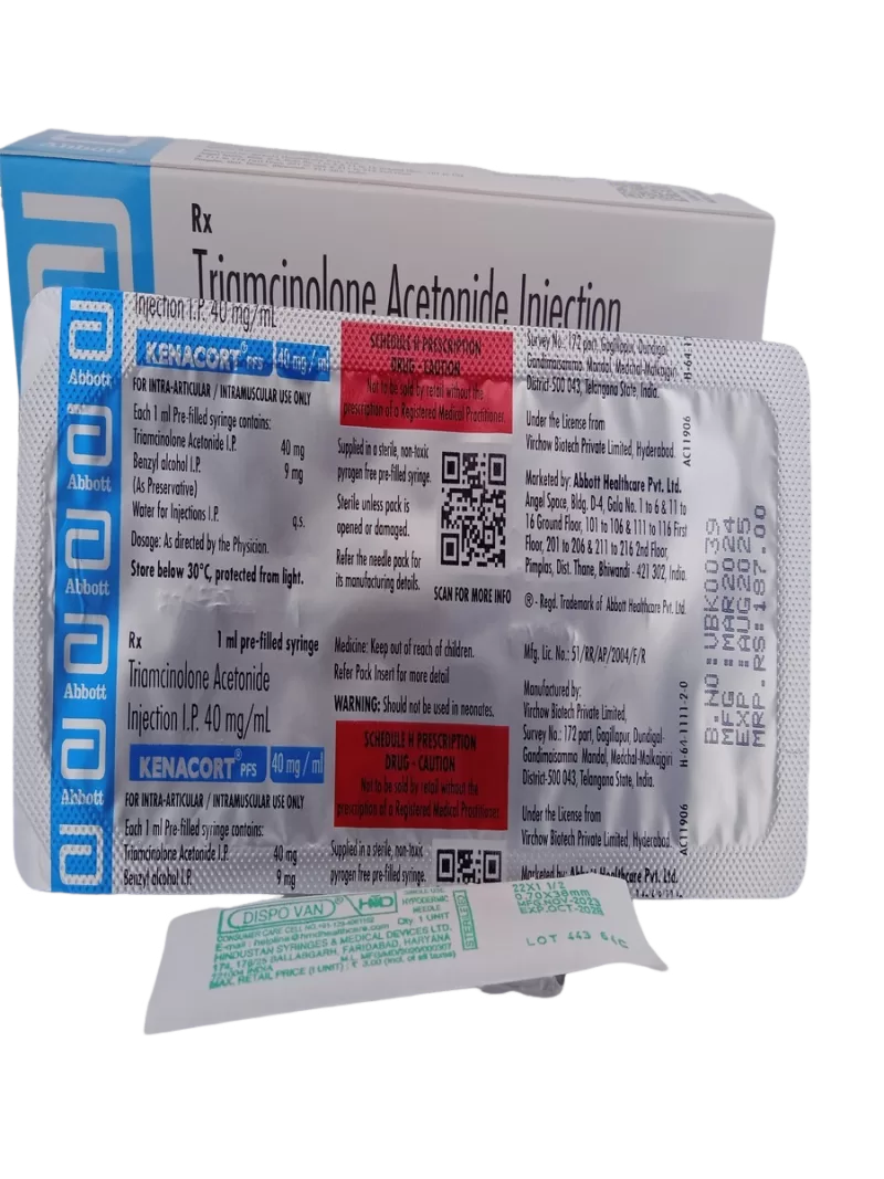 KENACORT PFS 40MG/1ML - 1 PRE-FILLED SYRINGE - Image 3