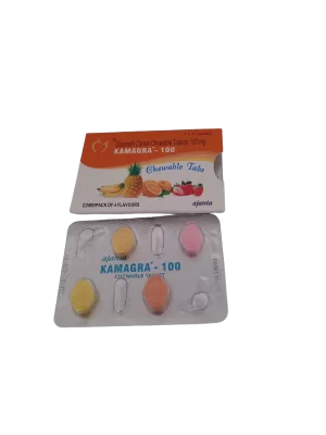 KAMAGRA 100 MG (PINEAPPLE) - 4 CHEWABLE TABLET