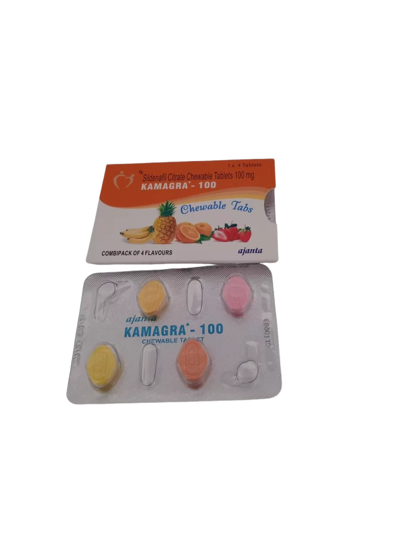 KAMAGRA 100 MG (PINEAPPLE) - 4 CHEWABLE TABLET