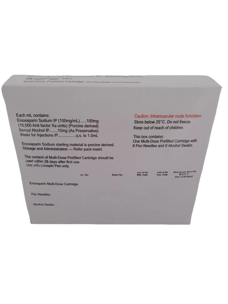 LONOPIN PEN - 1 PEN WITH 8 NEEDLES AND 8 ALCOHOL SWABS - Image 4