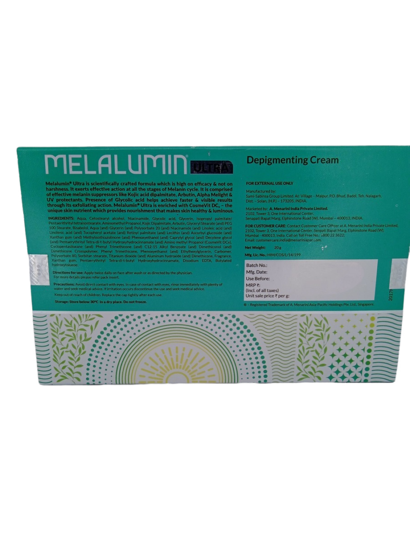 MELALUMIN ULTRA DEPIGMENTING CREAM - 1 TUBE OF 20g - Image 4