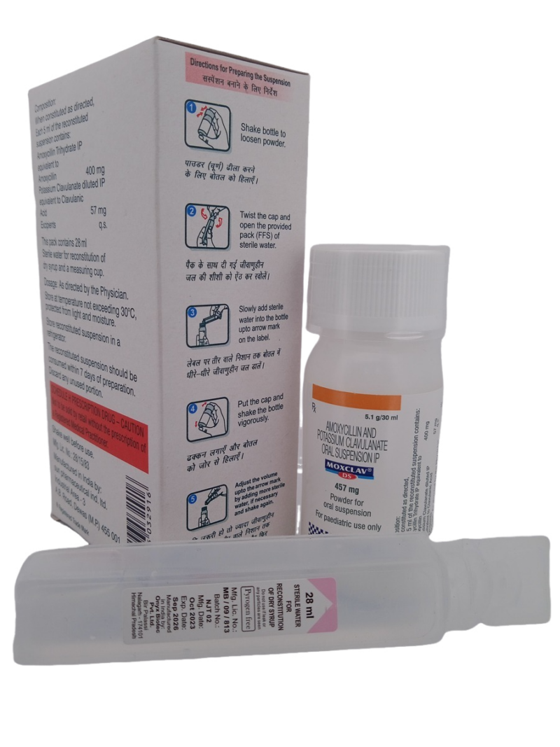 MOXCLAV DS 457 MG - 1 BOTTLE OF 5.1g/30ML - Image 3