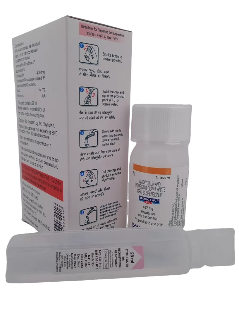 MOXCLAV DS 457 MG - 1 BOTTLE OF 5.1g/30ML - Image 3