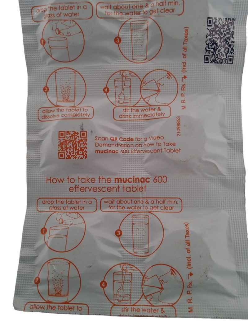 MUCINAC 600 MG - 10 TABLETS - Image 3