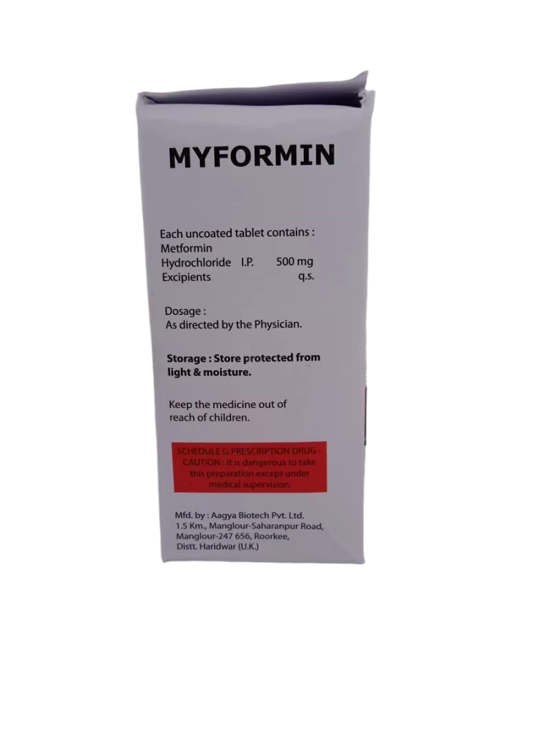 MYFORMIN 500 MG - 10 TABLETS - Image 4