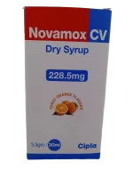 NOVAMOX CV DRY SYRUP 228.5 MG - 1 BOTTLE OF 3.3g/30ML