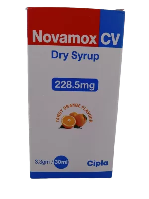 NOVAMOX CV DRY SYRUP 228.5 MG - 1 BOTTLE OF 3.3g/30ML