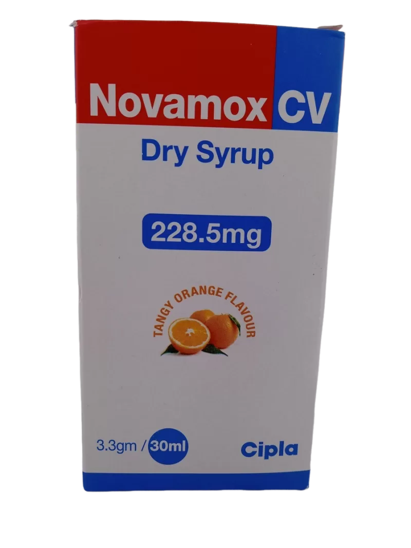 NOVAMOX CV DRY SYRUP 228.5 MG - 1 BOTTLE OF 3.3g/30ML