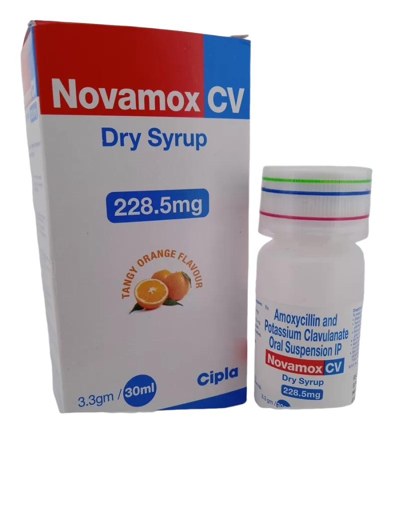 NOVAMOX CV DRY SYRUP 228.5 MG - 1 BOTTLE OF 3.3g/30ML - Image 2