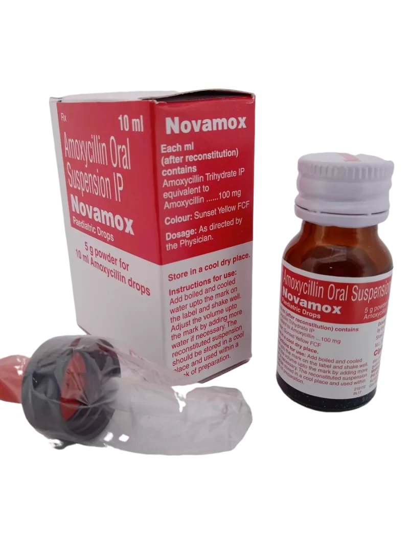 NOVAMOX PAEDIATRIC DROPS 100 MG - 1 BOTTLE OF 10ML - Image 3