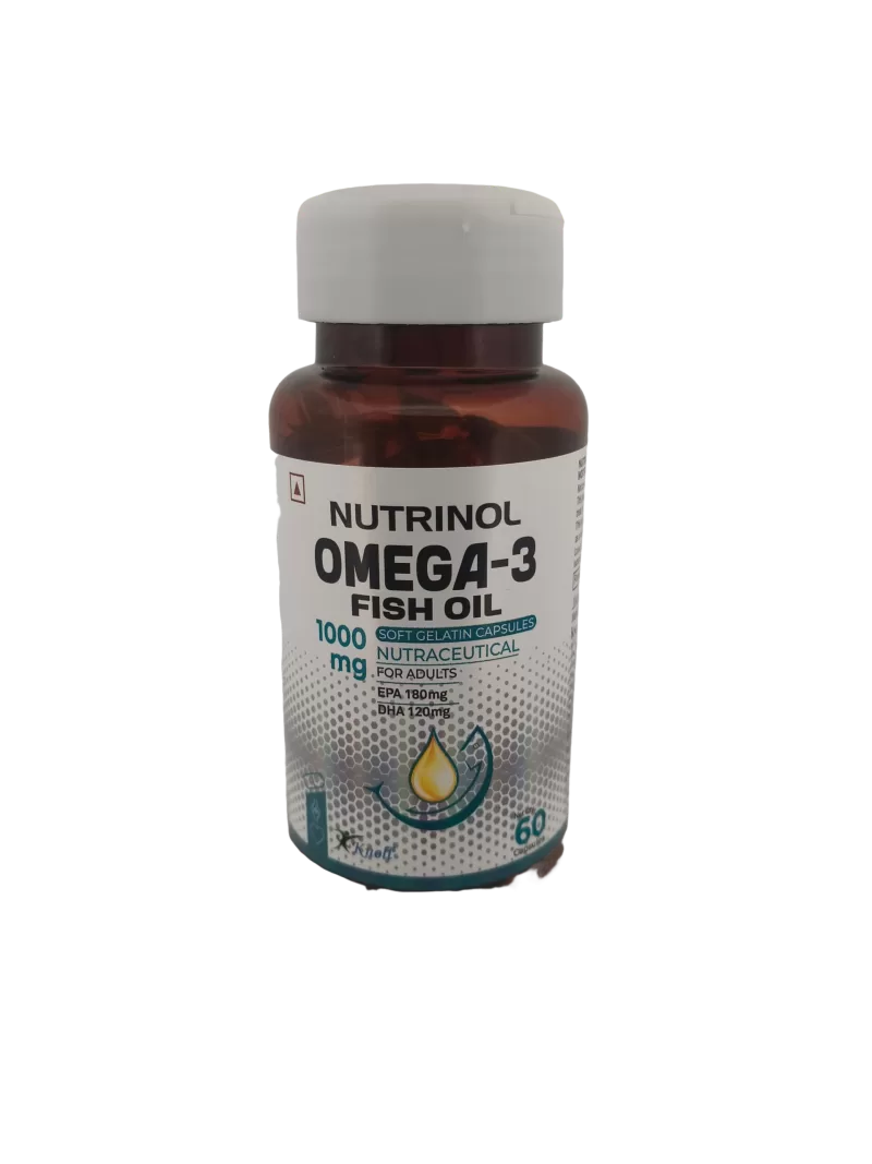NUTRINOL OMEGA-3 FISH OIL - 1 BOTTLE OF 60 CAPSULES