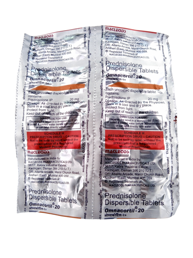 OMNACORTIL 20 MG - 10 TABLETS - Image 3