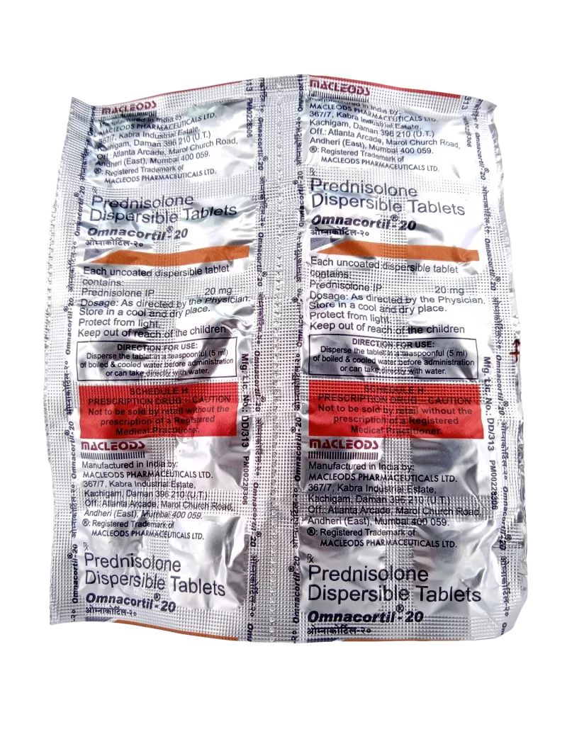 OMNACORTIL 20 MG - 10 TABLETS - Image 3
