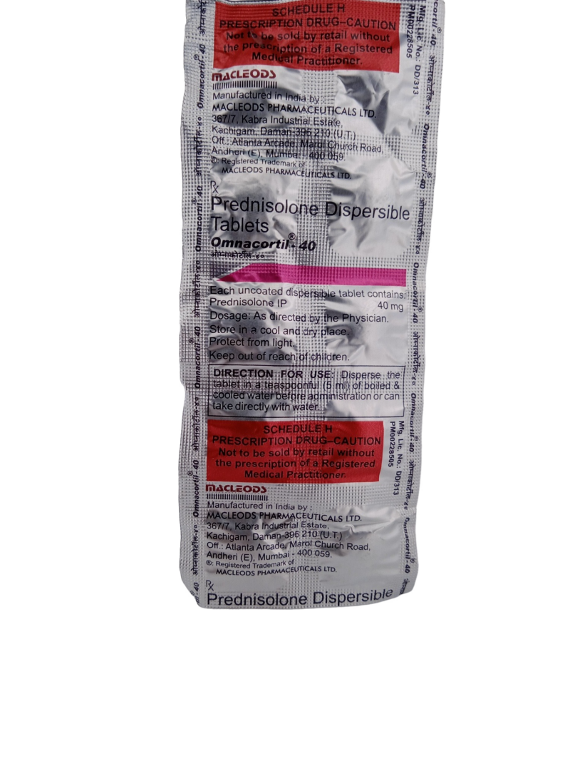 OMNACORTIL 40 MG - 10 TABLETS - Image 2