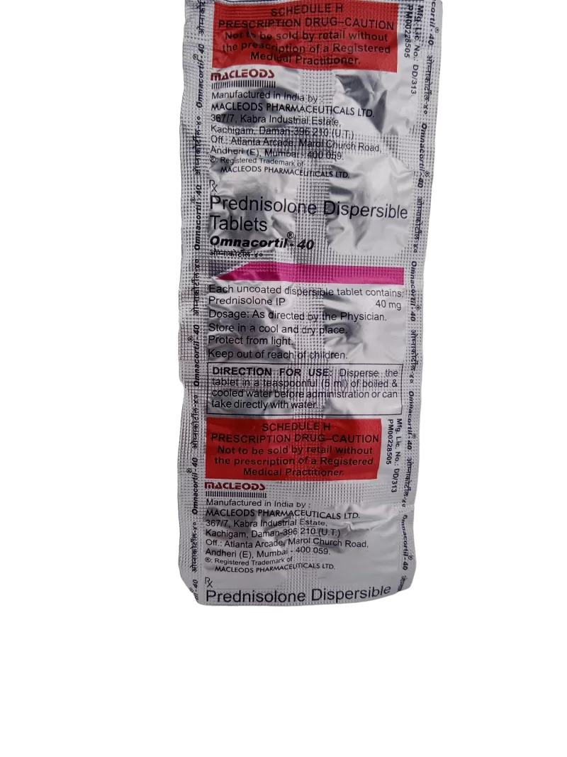 OMNACORTIL 40 MG - 10 TABLETS - Image 2