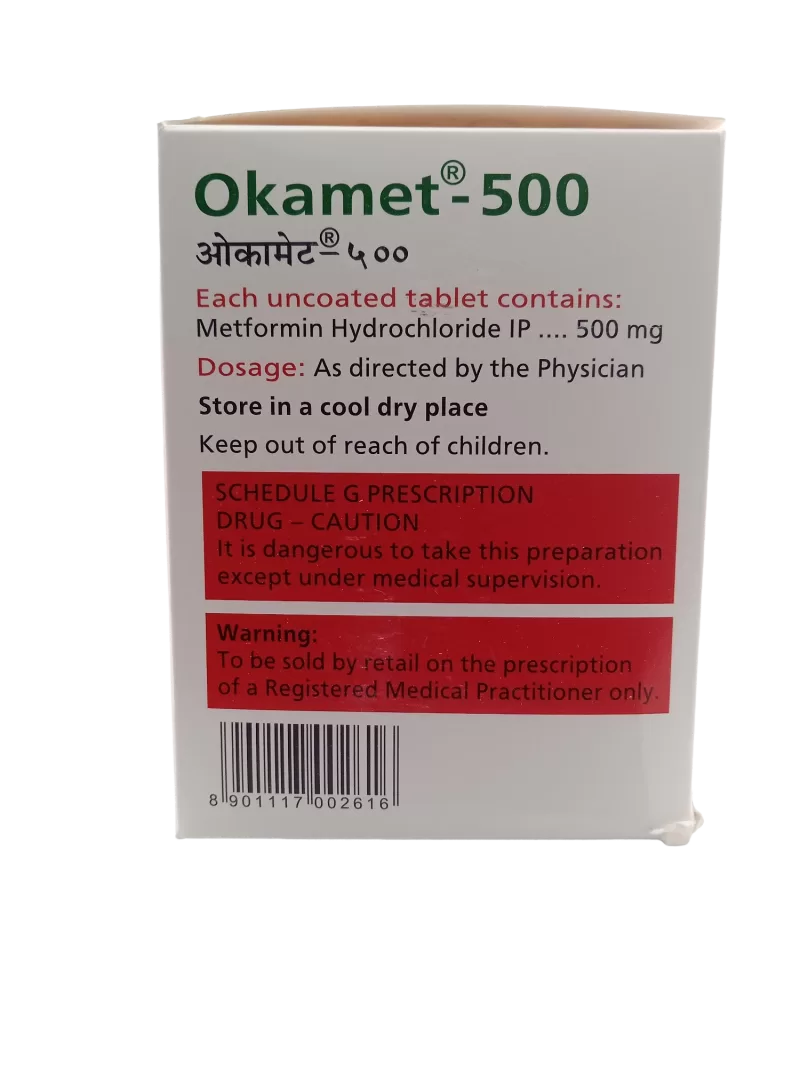 OKAMET 500 MG - 20 TABLETS - Image 4