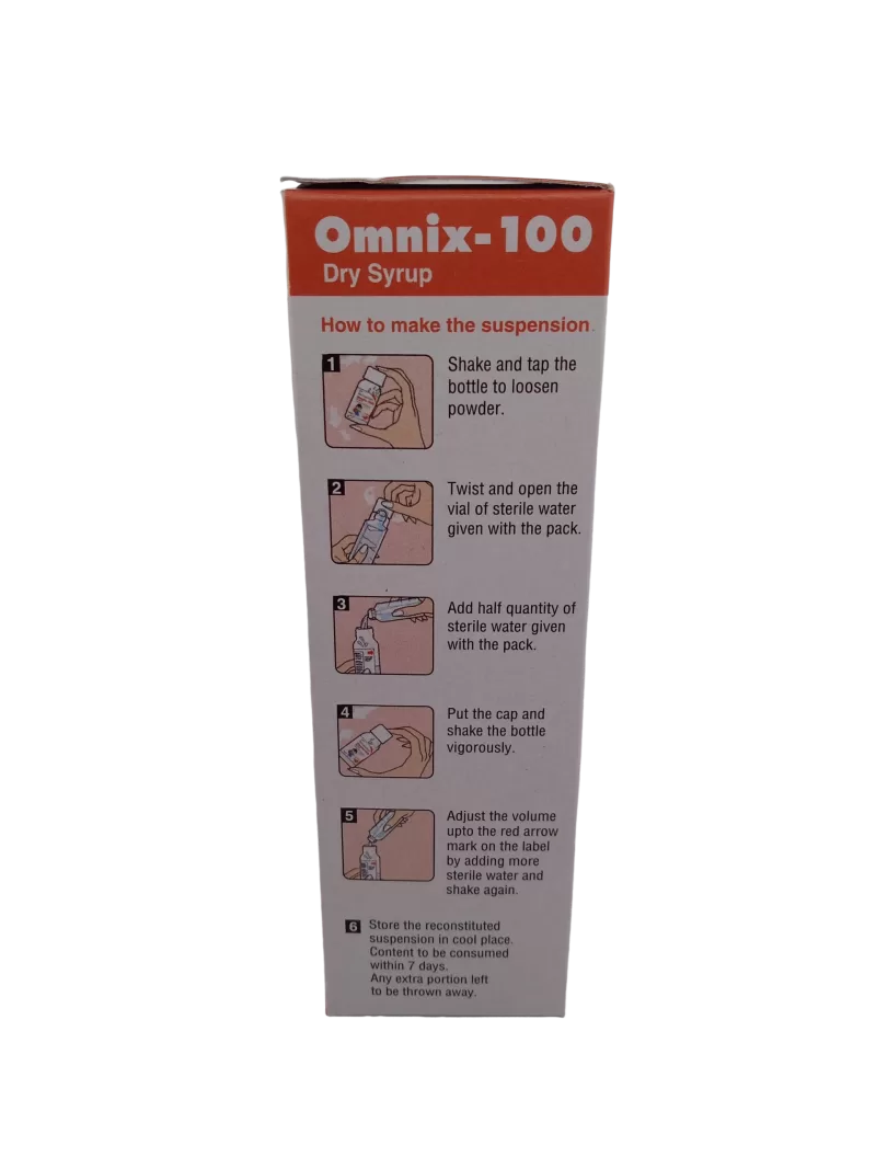 OMNIX-100 DRY SYRUP 100MG/5ML - 1 BOTTLE OF 30ML - Image 4