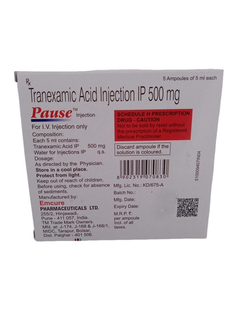 PAUSE INJECTION 500 MG - 1 AMPOULES OF 5ML EACH - Image 4