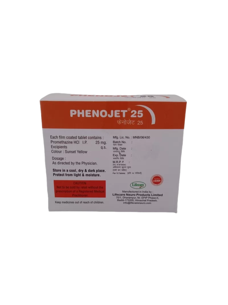 PHENOJET 25 MG - 10 TABLETS - Image 4