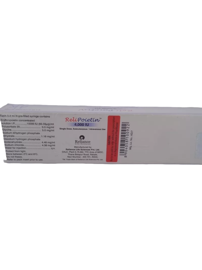 RELI POIETIN 4000 IU - 1 PRE-FILLED SYRINGE 0.4ML - Image 2