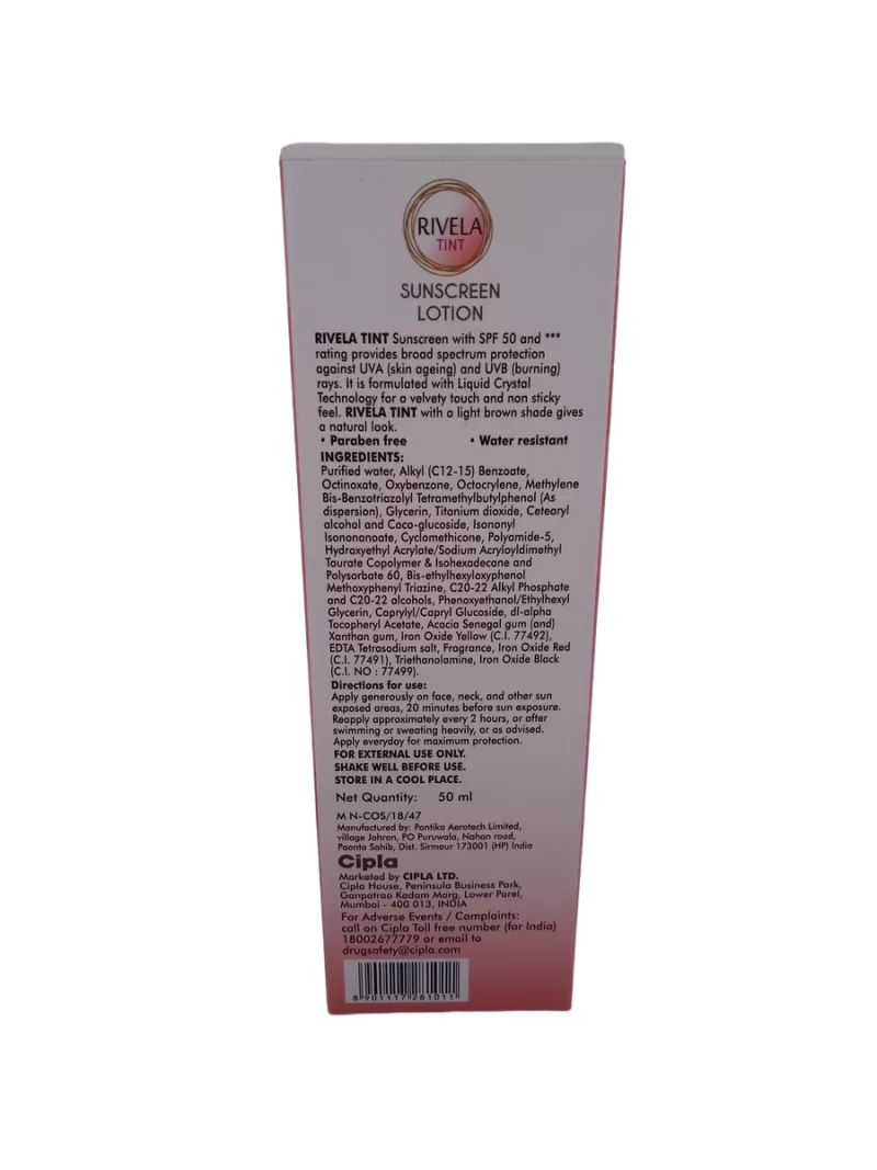 RIVELA TINT SUNSCREEN LOTION - 1 BOTTLE OF 50ML - Image 4