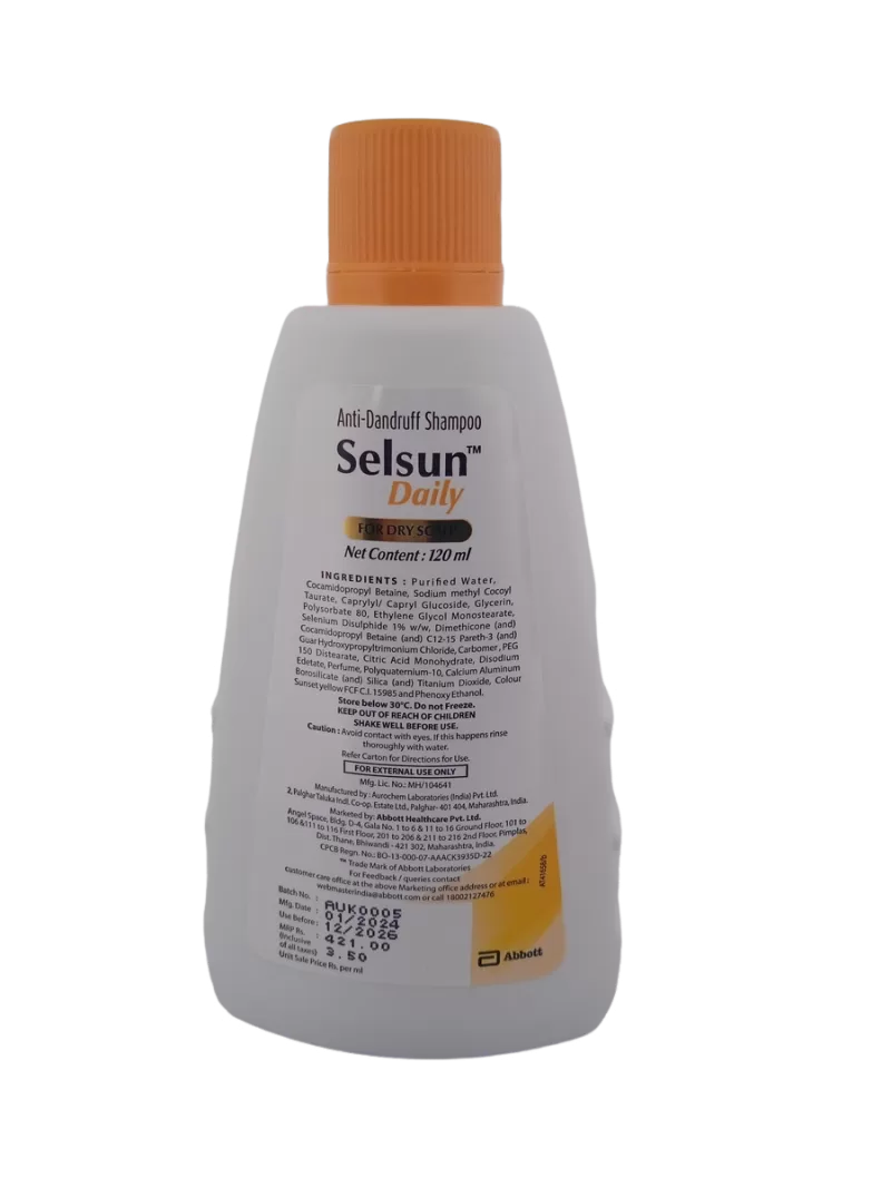 SELSUN DAILY FOR DRY SCALP - 1 BOTTLE OF 120ML - Image 3