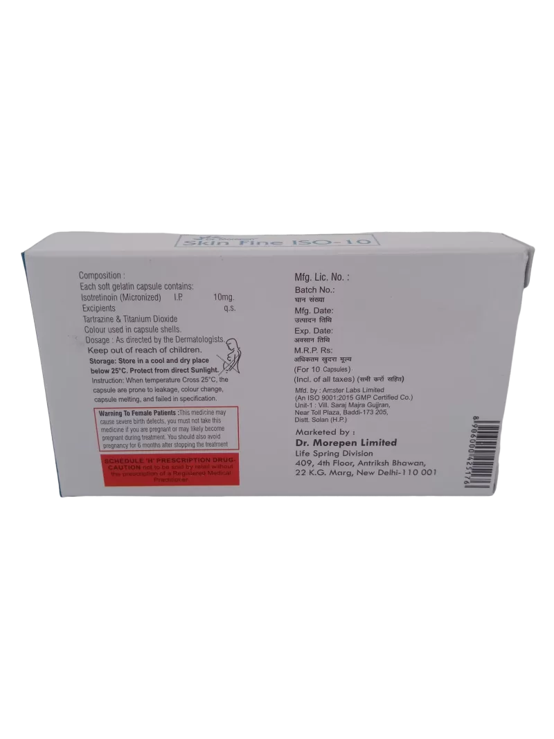SKIN FINE ISO 10 MG - 10 SOFTGEL CAPSULES - Image 4