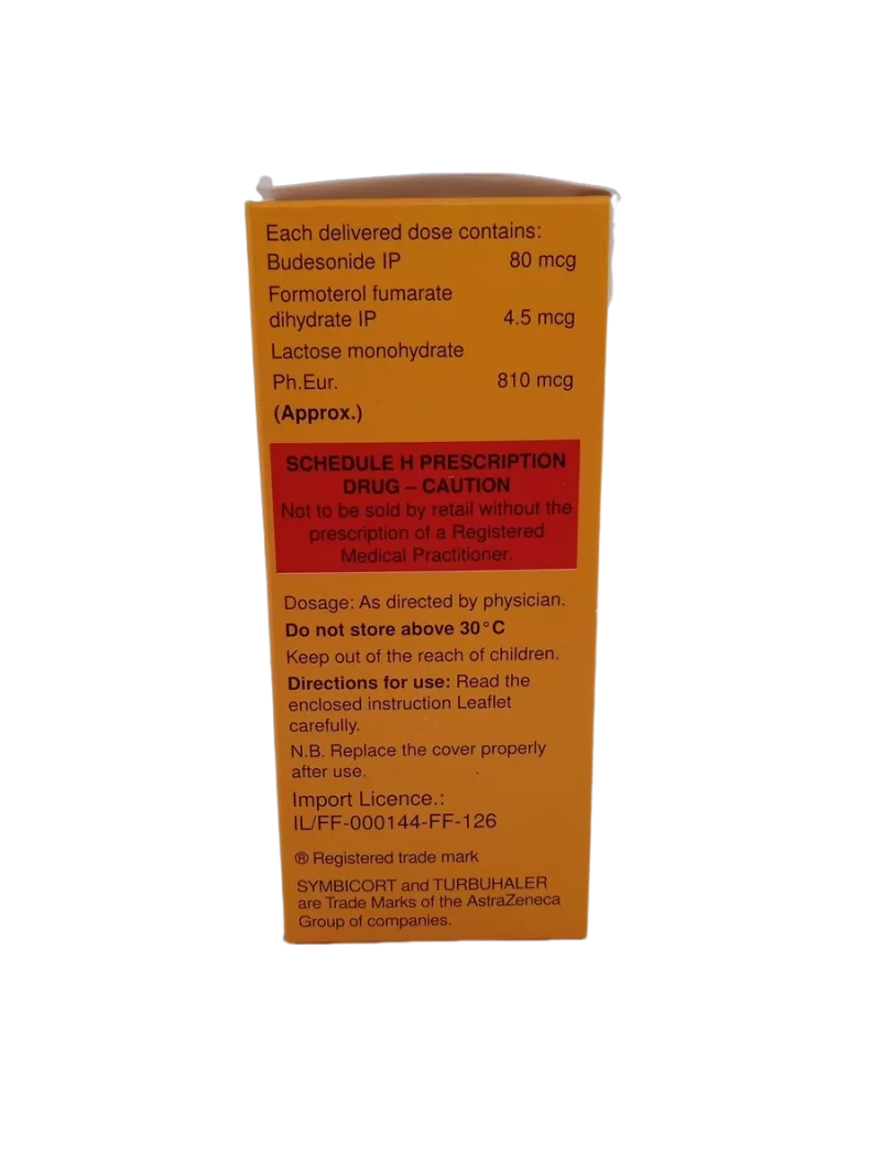 SYMBICORT TURBUHALER 80ug/4.5ug - 1 INHALER - Image 3