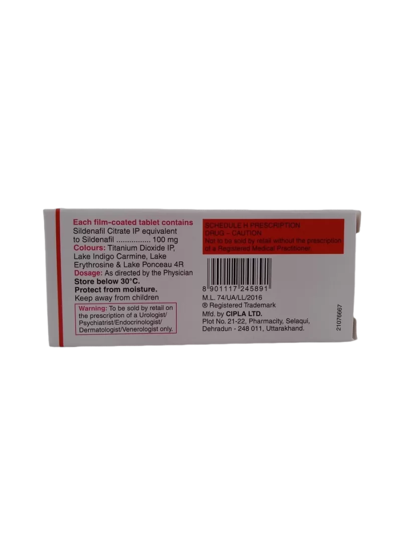 SILAGRA 100 MG - 4 TABLETS - Image 3