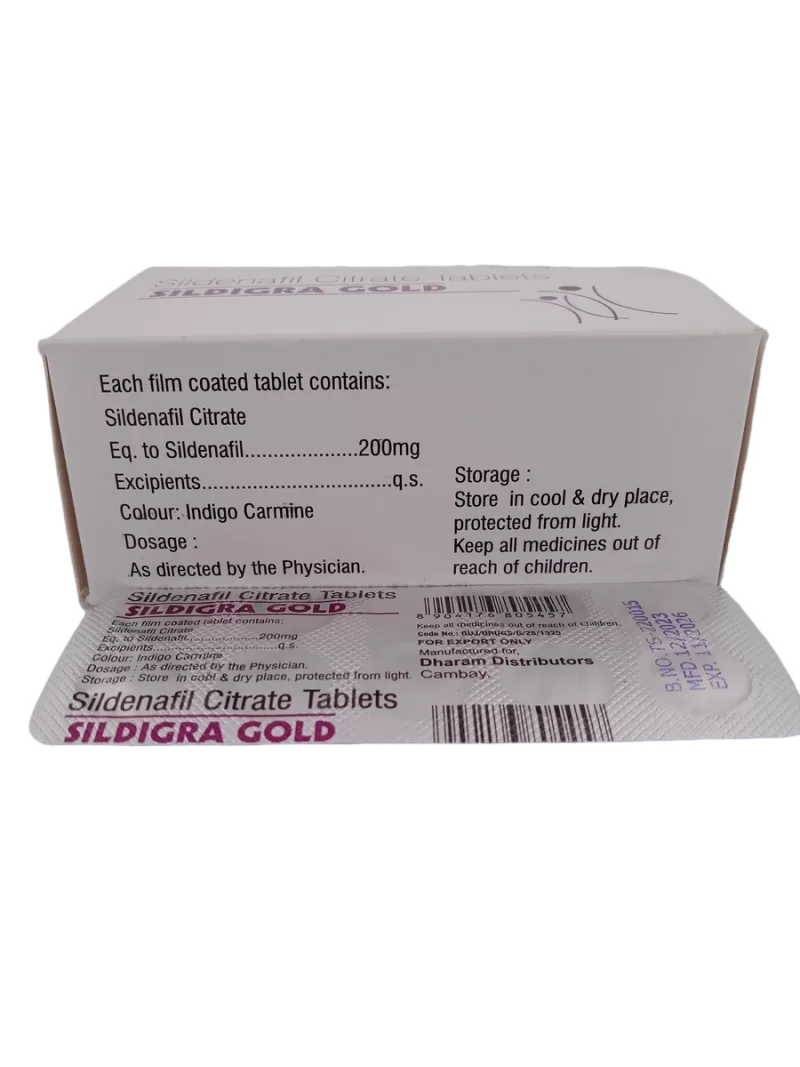SILDIGRA GOLD 200 MG - 10 TABLETS - Image 4