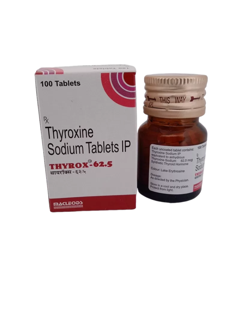 THYROX 62.5 MCG - 1 BOTTLE OF 100 TABLETS - Image 3