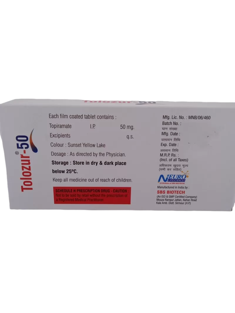 TOLOZUR 50 MG - 10 TABLETS - Image 4