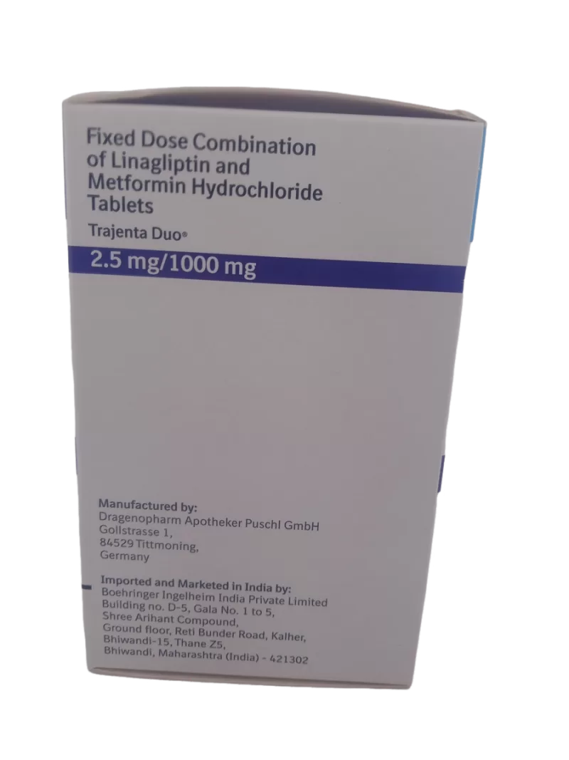TRAJENTA DUO 2.5MG/1000MG - 10 TABLETS - Image 3