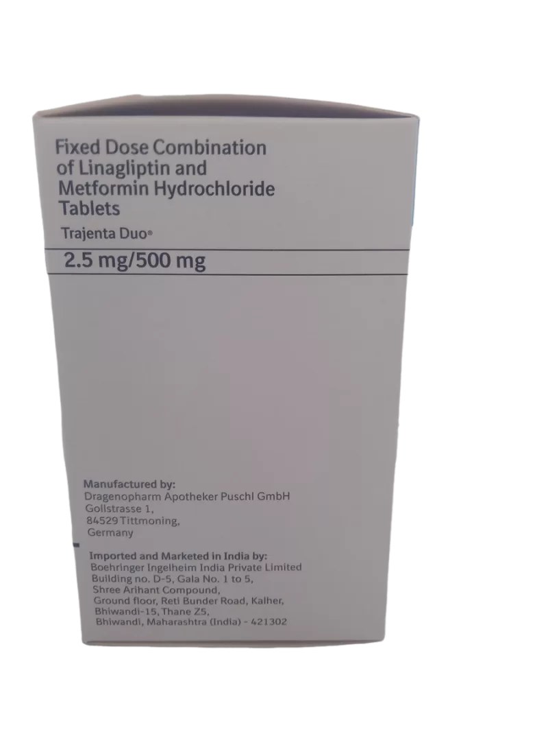TRAJENTA DUO 2.5MG/500MG - 10 TABLETS - Image 3