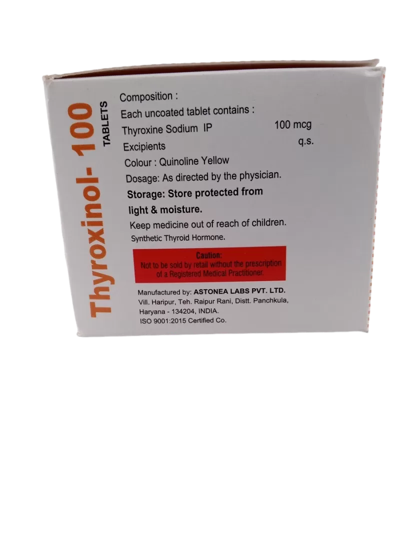 THYROX 100 MCG - 1 BOTTLE OF 120 TABLETS - Image 4