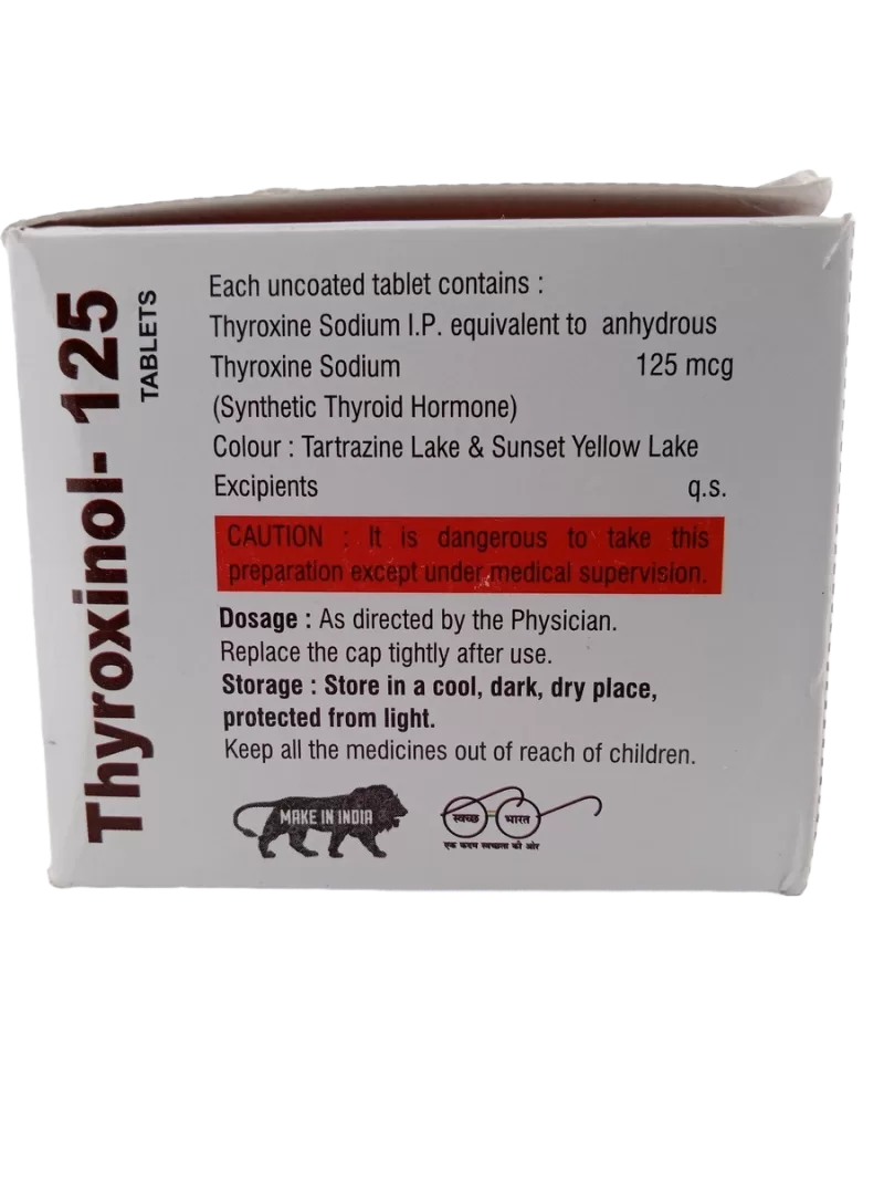 THYROXINOL 125 MG - 120 TABLETS - Image 3