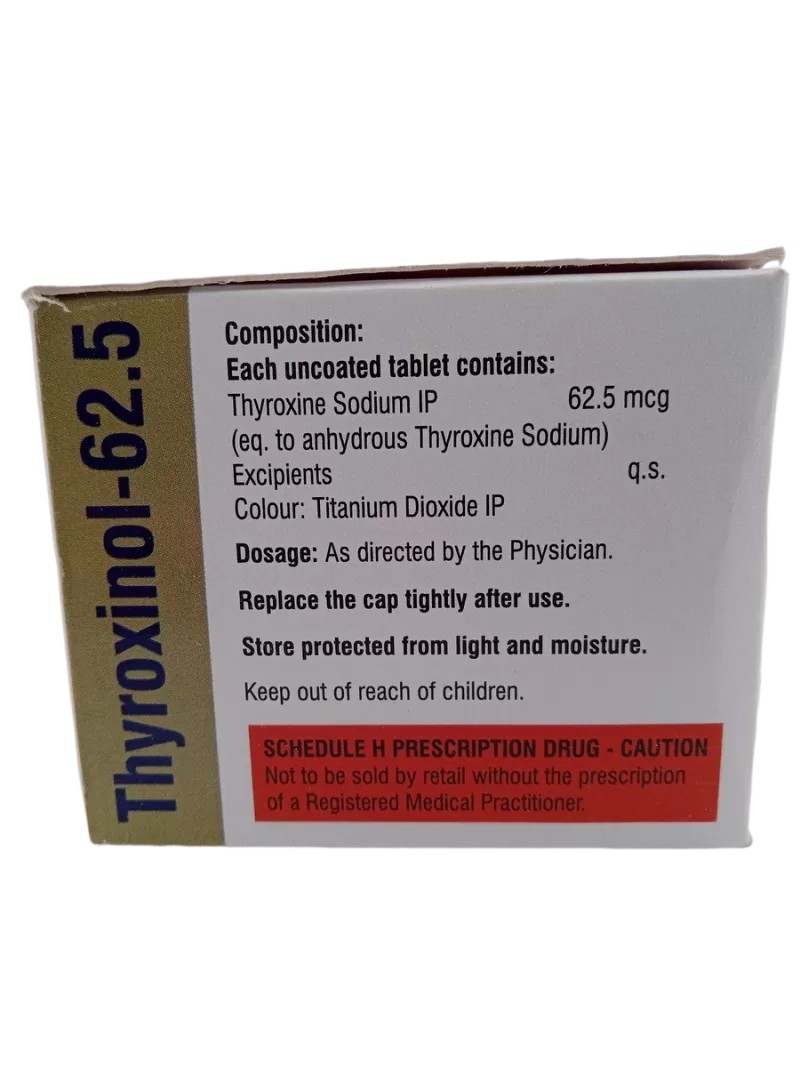THYROXINOL 62.5 MG - 120 TABLETS - Image 4