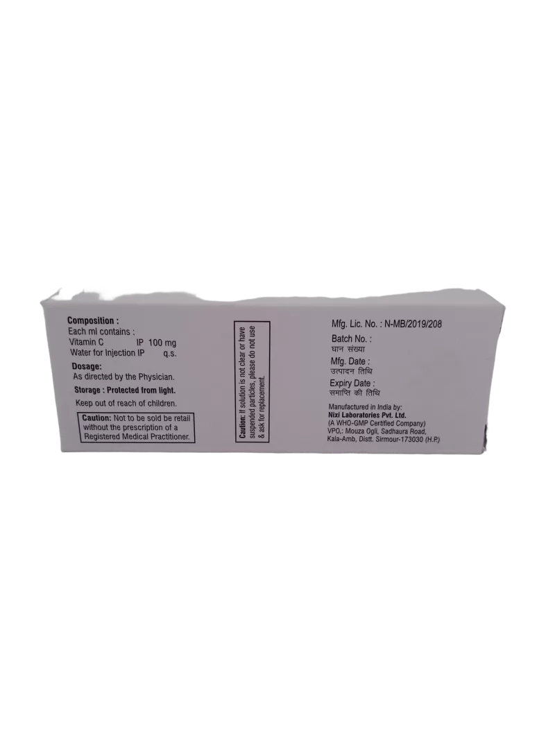 VITAMIN C INJECTION - 1 AMPOULE OF 5ML - Image 4