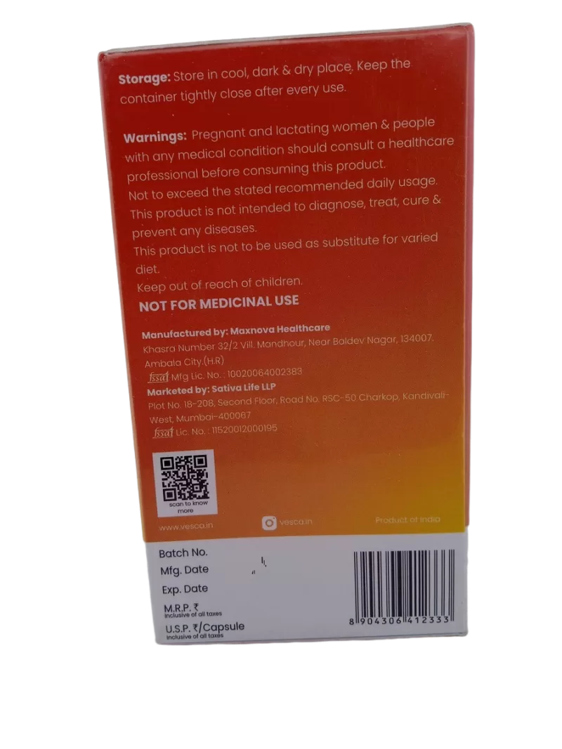 VESCA VITAMIN D3 - 60 CAPSULES - Image 3