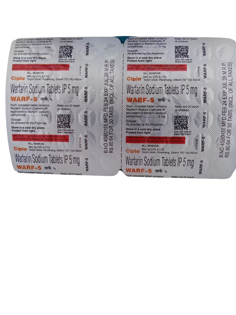 WARF 5MG - 30 TABLETS - Image 2